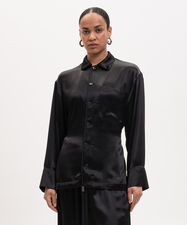 Ann Demeulemeester Черная блуза Coby Relaxed Lounge B0014007FA734 изображение 3