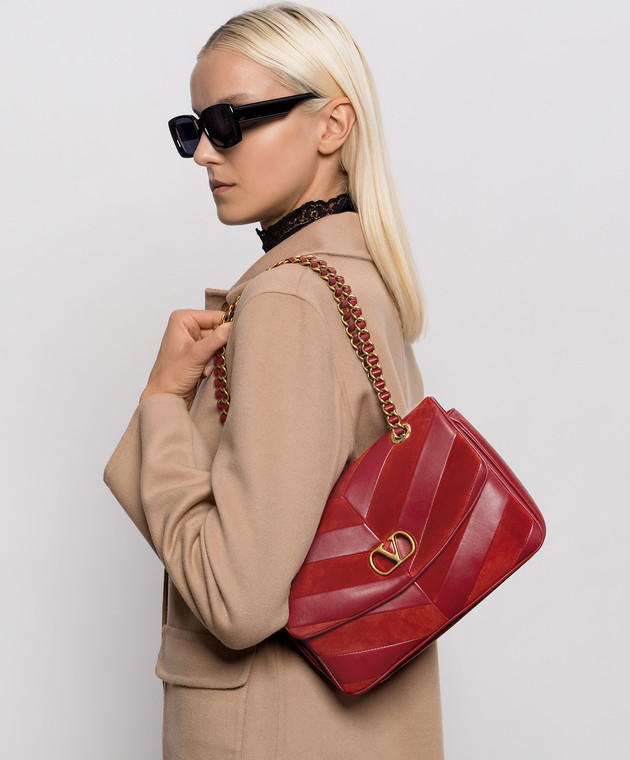 Valentino Червона шкіряна сумка Djuna 9W2B0T55TIE зображення 2