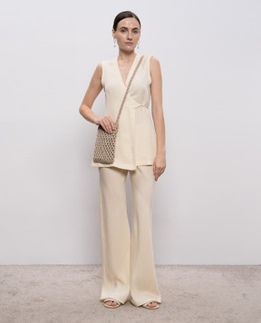 Faithfull Бежевые брюки Florine с леном FF3963LAE