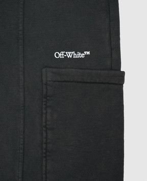 Off-White Детские серые спортивные брюки с контрастным принтом 44BCH00DF26F004