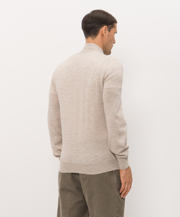 Brunello Cucinelli Бежевый меланжевый кардиган из шерсти и кашемира M2400106 изображение 4