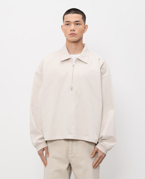 AGOLDE Бежевый лонгслив-поло Darius A1050