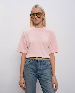 Saint Laurent Бежевий шкіряний ремінь CASSANDRE 554465BOO0W