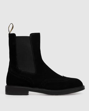 Doucal's Черные замшевые челси с перфорацией DD8599BRUGUF252