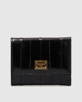 Dolce&Gabbana Черный кожаный портмоне с пластиной логотипа BI0770A8B08