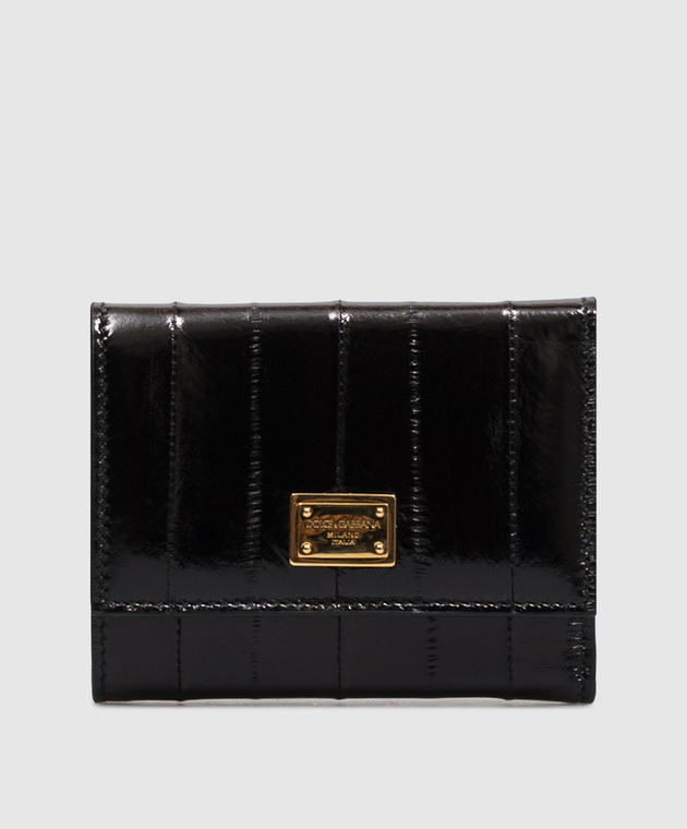 Dolce&Gabbana Черный кожаный портмоне с пластиной логотипа BI0770A8B08