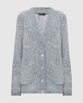Ermanno Scervino Life Голубой кардиган с шерстью альпаки D494N503IJT