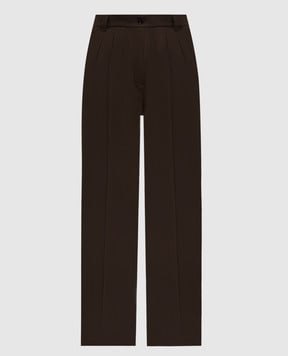 Max Mara Weekend Коричневые брюки GARENNA из шерсти GARENNA