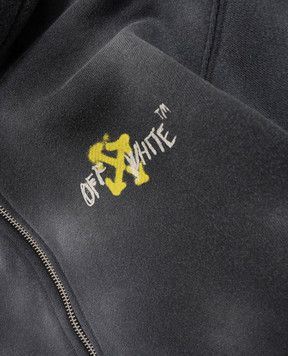 Off-White Дитяча сіра спортивна куртка з принтом емблеми Arrow Spray 44BBE001S26F004