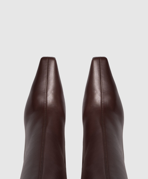 Giuseppe Zanotti Коричневі шкіряні ботильйони Brenda I670001 зображення 4