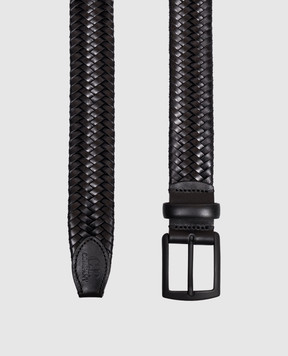 C.P. Company Черный кожаный плетеный ремень MAC315A110846M
