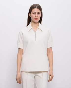 Jil Sander Поло кольору айворі з вишивкою монограми J02GL0113J20018