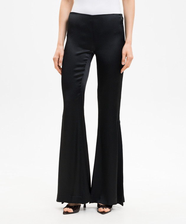 Dondup Чорні штани кльош із шовком з розрізами DP882SF0106DXXX зображення 3