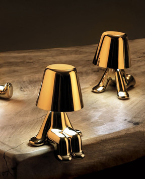 Qeeboo Золотиста світлодіодна лампа Golden Brothers - Joe 43001JE