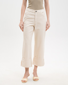 Max Mara Weekend Бежевые джинсы GESTO с отворотами WKDGESTO