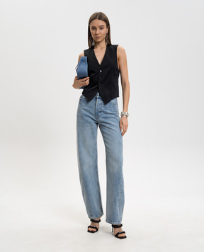 Alexander Wang Голубые джинсы-бананы с кристаллами 4DC1264943