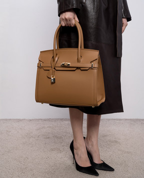 Gianni Notaro Коричнева шкіряна сумка-сетчел 253RUGAORO