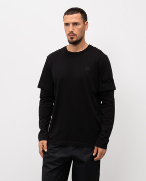 Moncler Чорний лонгслів з логотипом K20918D0000889AYW