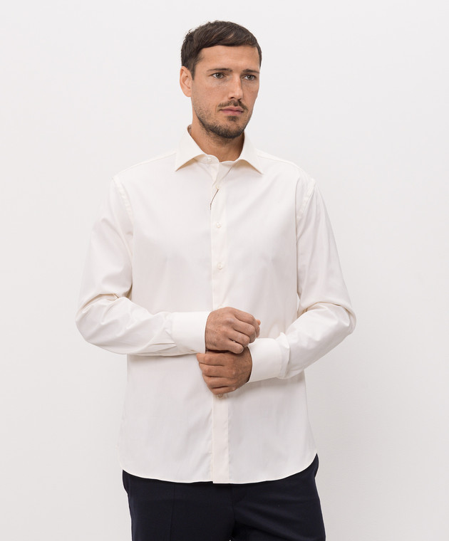 Canali Рубашка цвета айвори GA03807CCL7018 изображение 3