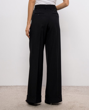 Dolce&Gabbana Чорні штани з вовни FTC02TFUBG6