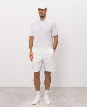 Brunello Cucinelli Біле поло з вишивкою емблеми MW8641330F