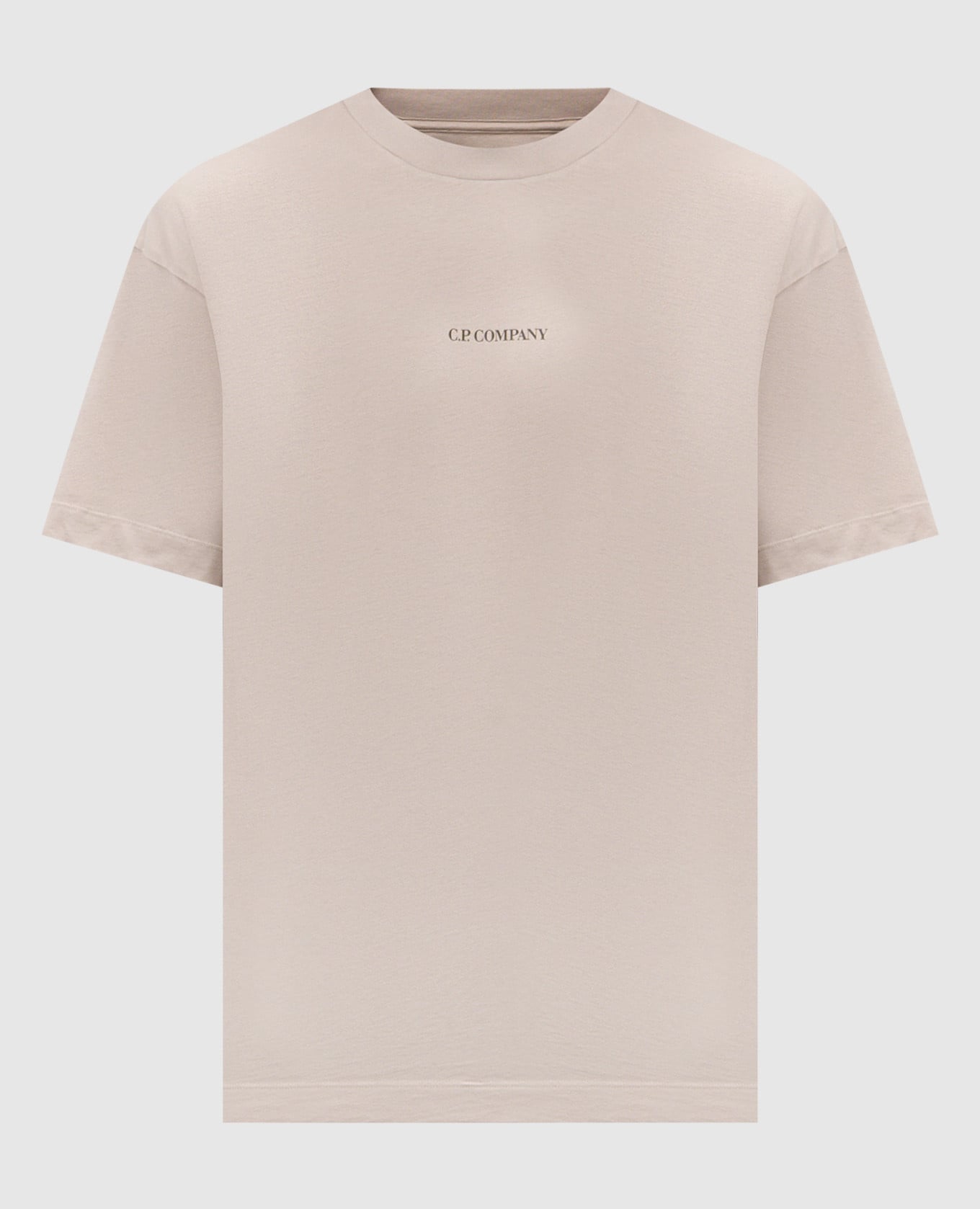 Бежевая футболка с монограммой