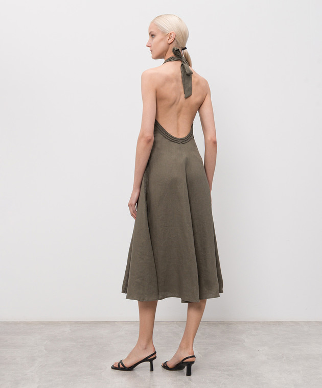 Max & Co Сукня Сarabo кольору хакі з відкритою спиною MCOCARABO зображення 3