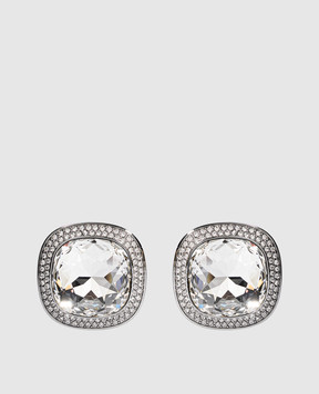 Swarovski Серебристые серьги-клипсы Una Angelic 5751325