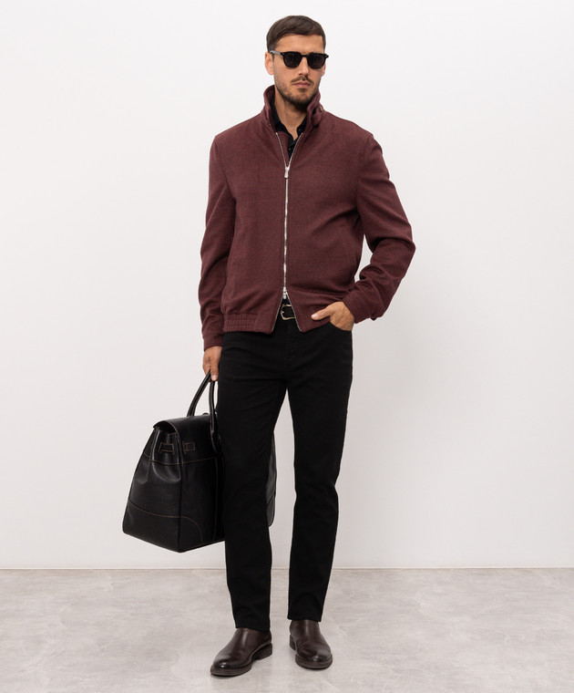 Brunello Cucinelli Чорні джинси з патчем логотипа M277PD3210 зображення 2
