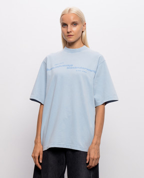 Alexander Wang Голубая футболка с принтом логотипа UCC3261926w