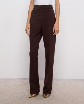 Valentino Коричневые брюки из шерсти 9B3RB7C2A9K