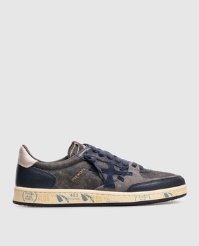 Premiata Серые кожаные кроссовки BSKTCLAY BSKTCLAY8444