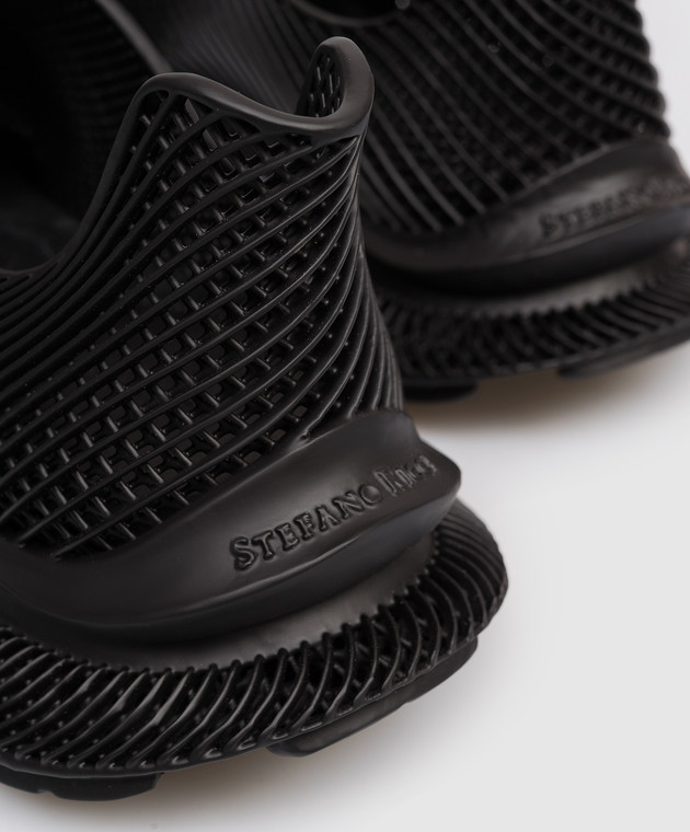 Stefano Ricci Черные кроссовки с эмблемой UG01G2423TPSDPW изображение 5