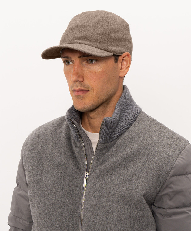 Doriani Cashmere Коричнева кепка з вовни 191T125T125 зображення 2
