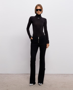 Off-White Черные брюки клеш 2FH00521B