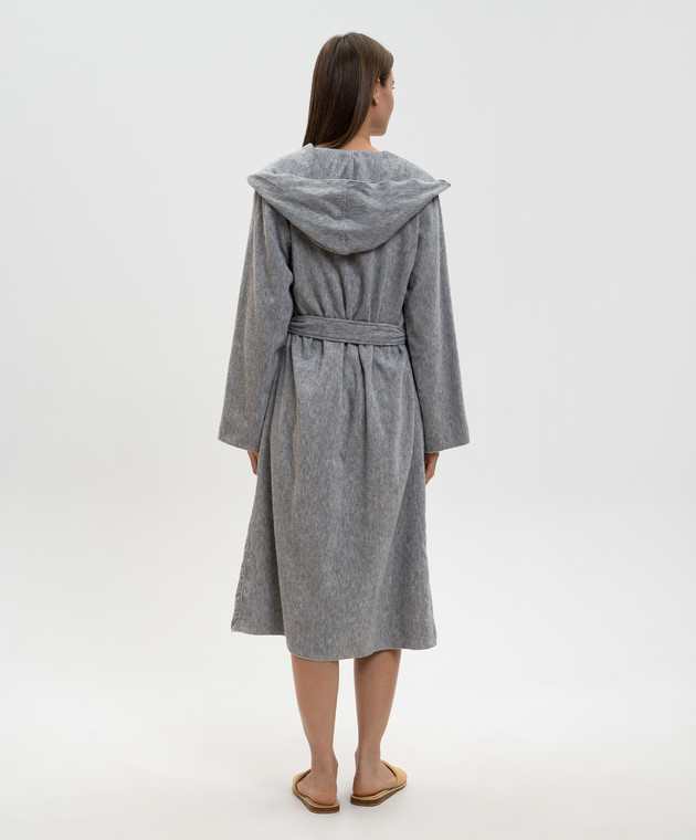 Hamam Серый махровый халат ASH LIGHT ASHLIGHTBATHROBE изображение 4