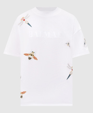 Белая футболка с вышивкой Insect