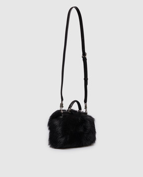 Dolce&Gabbana Чорна шкіряна сумка My Sicily BB7875BX833