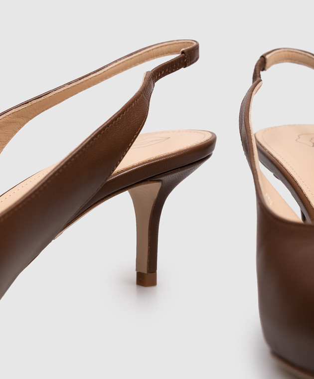 Babe Pay Pls Коричневые кожаные слингбеки 215604KO изображение 5