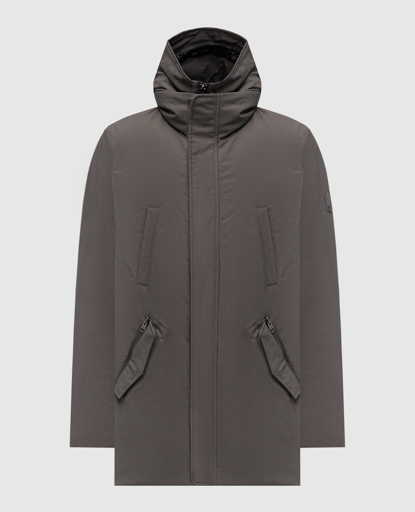 Серая пуховая куртка Edward с эмблемой