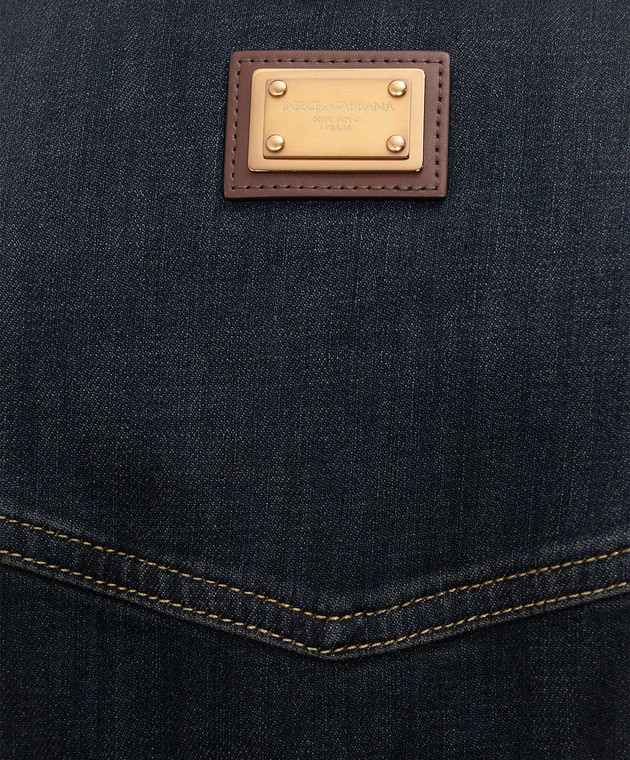 Dolce&Gabbana Синяя джинсовая рубашка G5JC8DG8PM4 изображение 5