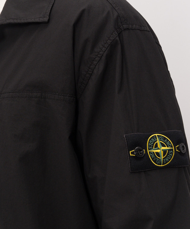 Stone Island Черная рубашка с логотип патч L2S151200005S0003 изображение 5