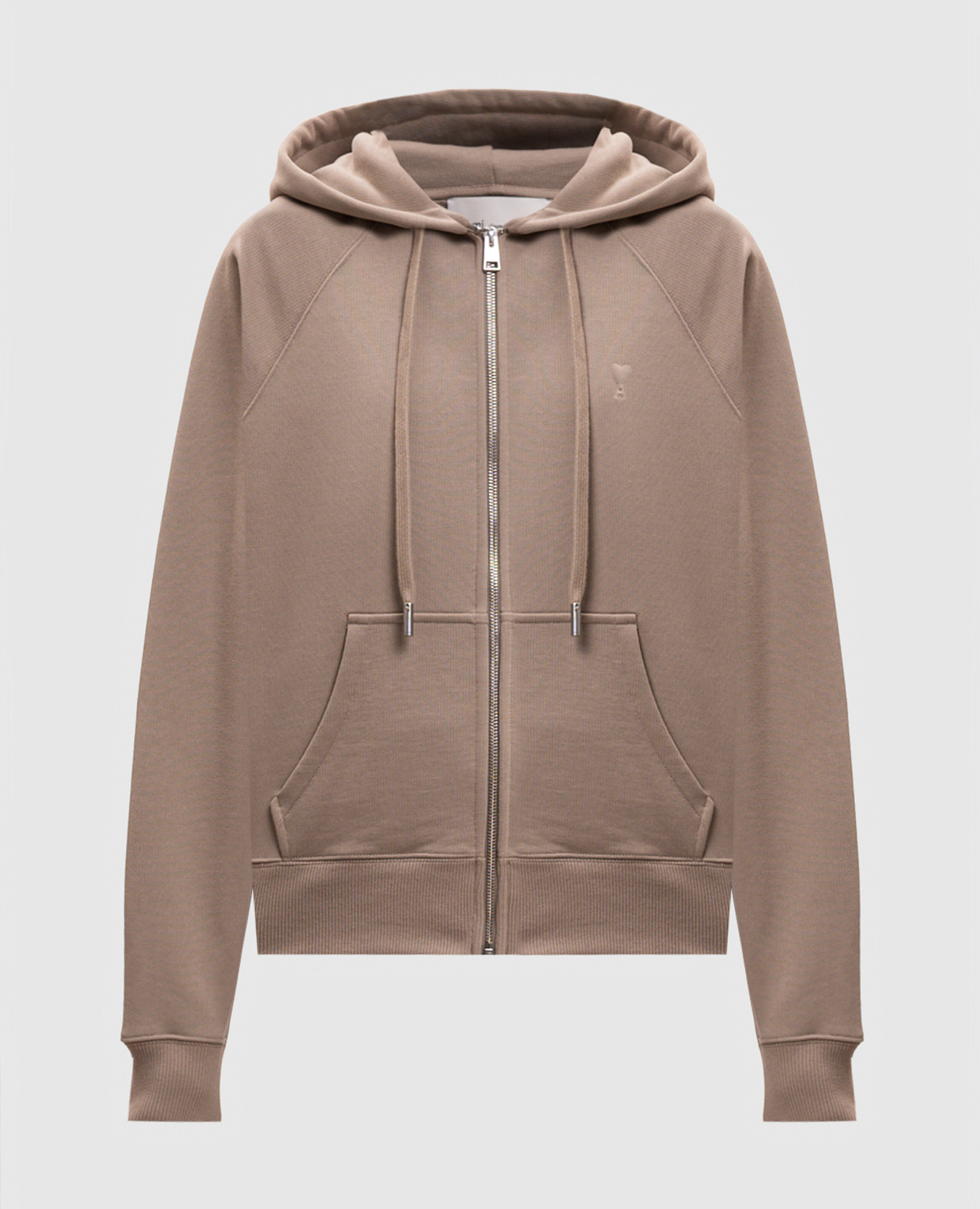 Бежевая спортивная куртка с эмблемой