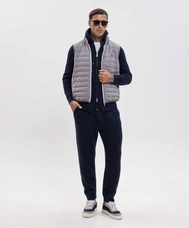 Brunello Cucinelli Синяя спортивная куртка из кашемира M22704806G изображение 2
