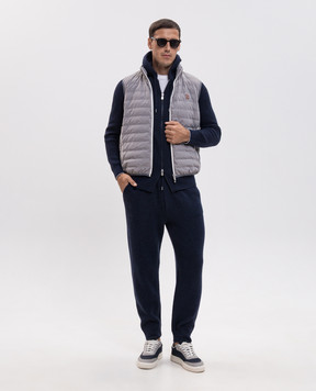 Brunello Cucinelli Синя спортивна куртка з кашеміру M22704806G