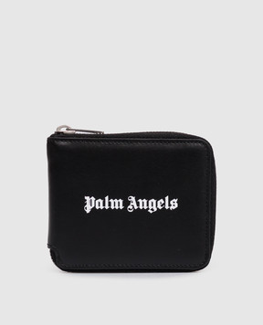 Palm Angels Черный кошелек с принтом логотипа PMNC025S26LEA001