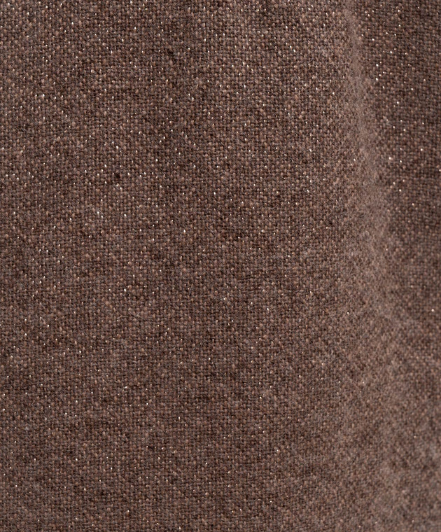 Peserico Коричневые брюки из шерсти и кашемира P0440504314 изображение 5
