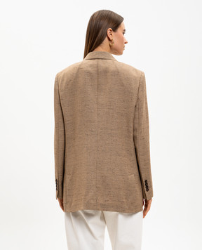 Dolce&Gabbana Коричневий двобортний жакет F29YFTHUMWC