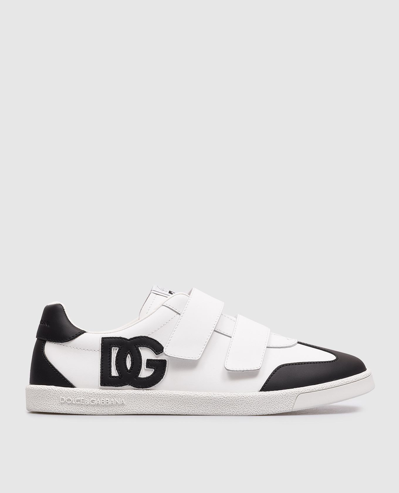 

Детские белые кожаные кроссовки с монограммой DG, Белый, Кроссовки