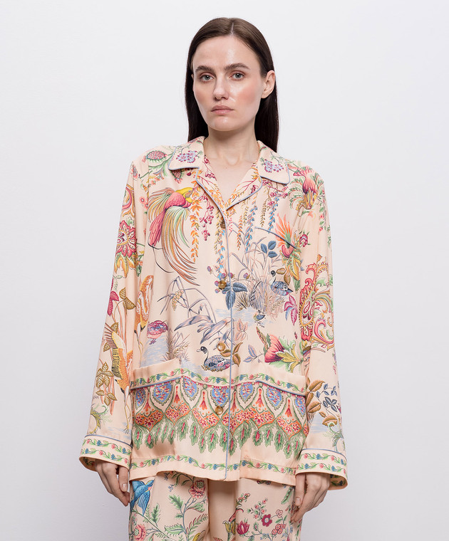 Etro Рожева блуза в піжамному стилі WRIA010099SPSI4 зображення 3